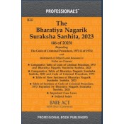 Professional Book Publisher's  The Bharatiya Nagarik Suraksha Sanhita, 2023 Bare Act 2024